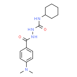 ChemSpider 2D Image | N-[(CYCLOHEXYLCARBAMOYL)AMINO]-4-(DIMETHYLAMINO)BENZAMIDE | C16H24N4O2