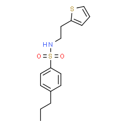 ChemSpider 2D Image | 4-Propyl-N-[2-(2-thienyl)ethyl]benzenesulfonamide | C15H19NO2S2