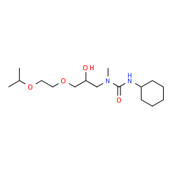 ChemSpider 2D Image | 3-Cyclohexyl-1-[2-hydroxy-3-(2-isopropoxyethoxy)propyl]-1-methylurea | C16H32N2O4