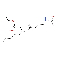 ChemSpider 2D Image | Ethyl 3-[(4-acetamidobutanoyl)oxy]octanoate | C16H29NO5