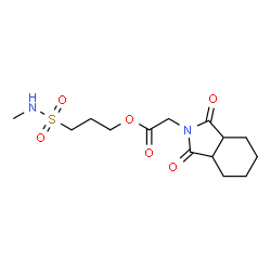 ChemSpider 2D Image | 3-(Methylsulfamoyl)propyl (1,3-dioxooctahydro-2H-isoindol-2-yl)acetate | C14H22N2O6S