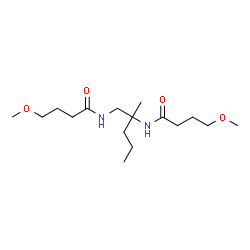 ChemSpider 2D Image | N,N'-(2-Methyl-1,2-pentanediyl)bis(4-methoxybutanamide) | C16H32N2O4