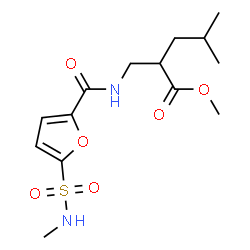 ChemSpider 2D Image | Methyl 4-methyl-2-({[5-(methylsulfamoyl)-2-furoyl]amino}methyl)pentanoate | C14H22N2O6S
