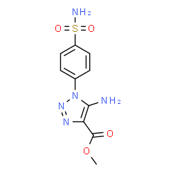 ChemSpider 2D Image | Methyl 5-amino-1-(4-sulfamoylphenyl)-1H-1,2,3-triazole-4-carboxylate | C10H11N5O4S