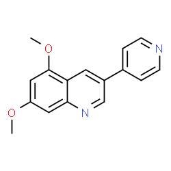ChemSpider 2D Image | 5,7-Dimethoxy-3-(4-pyridinyl)quinoline | C16H14N2O2