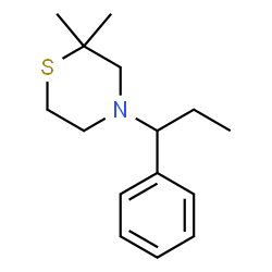 ChemSpider 2D Image | 2,2-Dimethyl-4-(1-phenylpropyl)thiomorpholine | C15H23NS