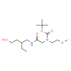 ChemSpider 2D Image | 2-Methyl-2-propanyl {2-[(2-ethyl-4-hydroxybutyl)amino]-2-oxoethyl}(2-methoxyethyl)carbamate | C16H32N2O5
