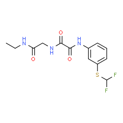 ChemSpider 2D Image | N-{3-[(Difluoromethyl)sulfanyl]phenyl}-N'-[2-(ethylamino)-2-oxoethyl]ethanediamide | C13H15F2N3O3S