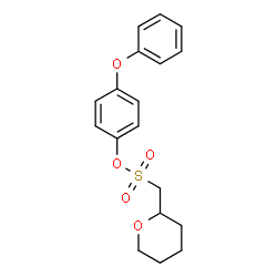 ChemSpider 2D Image | 4-Phenoxyphenyl tetrahydro-2H-pyran-2-ylmethanesulfonate | C18H20O5S