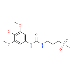 ChemSpider 2D Image | 1-[3-(Methylsulfonyl)propyl]-3-(3,4,5-trimethoxyphenyl)urea | C14H22N2O6S