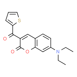 ChemSpider 2D Image | 7-Diethylamino-3-thenoyl-coumarin | C18H17NO3S