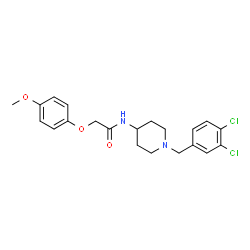 ChemSpider 2D Image | N-[1-(3,4-Dichlorobenzyl)-4-piperidinyl]-2-(4-methoxyphenoxy)acetamide | C21H24Cl2N2O3