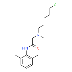 ChemSpider 2D Image | N~2~-(5-Chloropentyl)-N-(2,6-dimethylphenyl)-N~2~-methylglycinamide | C16H25ClN2O
