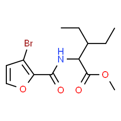 ChemSpider 2D Image | Methyl N-(3-bromo-2-furoyl)-3-ethylnorvalinate | C13H18BrNO4