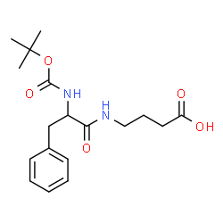 ChemSpider 2D Image | 4-(2-tert-Butoxycarbonylamino-3-phenyl-propionylamino)-butyric acid | C18H26N2O5