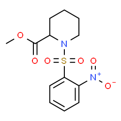 ChemSpider 2D Image | methyl 1-(2-nitrobenzenesulfonyl)piperidine-2-carboxylate | C13H16N2O6S