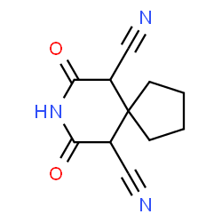 ChemSpider 2D Image | 7,9-Dioxo-8-azaspiro[4.5]decane-6,10-dicarbonitrile | C11H11N3O2