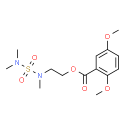 ChemSpider 2D Image | 2-[(Dimethylsulfamoyl)(methyl)amino]ethyl 2,5-dimethoxybenzoate | C14H22N2O6S
