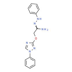 ChemSpider 2D Image | N'-Phenyl-2-[(1-phenyl-1H-1,2,4-triazol-3-yl)oxy]ethanehydrazonamide | C16H16N6O