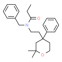 ChemSpider 2D Image | N-Benzyl-N-[2-(2,2-dimethyl-4-phenyltetrahydro-2H-pyran-4-yl)ethyl]propanamide | C25H33NO2