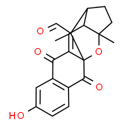 ChemSpider 2D Image | 6-Hydroxy-16,18-dimethyl-2,9-dioxo-17-oxapentacyclo[11.4.1.0~1,10~.0~3,8~.0~12,16~]octadeca-3,5,7,10-tetraene-18-carbaldehyde | C20H18O5