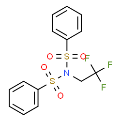 ChemSpider 2D Image | N-(Phenylsulfonyl)-N-(2,2,2-trifluoroethyl)benzenesulfonamide | C14H12F3NO4S2