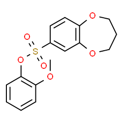 ChemSpider 2D Image | 2-Methoxyphenyl 3,4-dihydro-2H-1,5-benzodioxepine-7-sulfonate | C16H16O6S