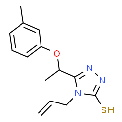 ChemSpider 2D Image | 4-Allyl-5-(1-(m-tolyloxy)ethyl)-4H-1,2,4-triazole-3-thiol | C14H17N3OS