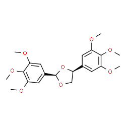 ChemSpider 2D Image | (2R,4S)-2,4-Bis(3,4,5-trimethoxyphenyl)-1,3-dioxolane | C21H26O8
