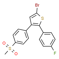 ChemSpider 2D Image | 4-[5-bromo-2-(4-fluorophenyl)-3-thienyl]phenyl methyl sulfone | C17H12BrFO2S2