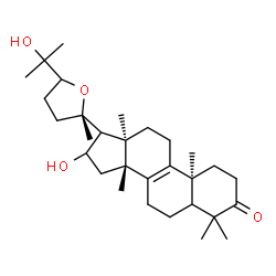 ChemSpider 2D Image | (5xi,17xi)-16,25-Dihydroxy-20,24-epoxylanost-8-en-3-one | C30H48O4