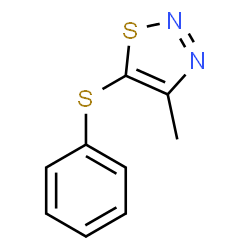 ChemSpider 2D Image | 4-Methyl-5-(phenylsulfanyl)-1,2,3-thiadiazole | C9H8N2S2