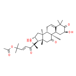 ChemSpider 2D Image | (2S,4R,9alpha,16alpha,23E)-2,16,20-Trihydroxy-9,10,14-trimethyl-1,11,22-trioxo-4,9-cyclo-9,10-secocholesta-5,23-dien-25-yl acetate | C32H46O8