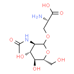 ChemSpider 2D Image | O-[2-(Acetylamino)-2-deoxy-D-glucopyranosyl]-L-serine | C11H20N2O8