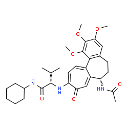 ChemSpider 2D Image | N~2~-[(7S)-7-Acetamido-1,2,3-trimethoxy-9-oxo-5,6,7,9-tetrahydrobenzo[a]heptalen-10-yl]-N-cyclohexyl-L-valinamide | C32H43N3O6