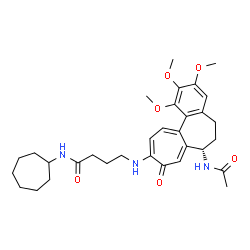 ChemSpider 2D Image | 4-{[(7S)-7-Acetamido-1,2,3-trimethoxy-9-oxo-5,6,7,9-tetrahydrobenzo[a]heptalen-10-yl]amino}-N-cycloheptylbutanamide | C32H43N3O6
