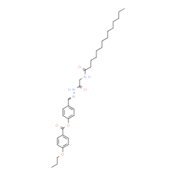 ChemSpider 2D Image | 4-({[(Tetradecanoylamino)acetyl]hydrazono}methyl)phenyl 4-propoxybenzoate | C33H47N3O5
