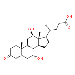 ChemSpider 2D Image | (5beta,7alpha,12beta,17alpha)-7,12-Dihydroxy-3-oxocholan-24-oic acid | C24H38O5