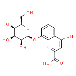 ChemSpider 2D Image | 4-Hydroxy-8-(beta-D-talopyranosyloxy)-2-quinolinecarboxylic acid | C16H17NO9