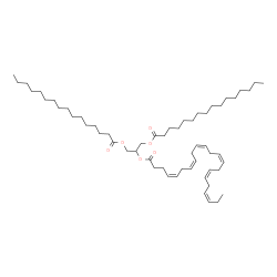 ChemSpider 2D Image | 1,3-Bis(palmitoyloxy)-2-propanyl (4Z,7Z,10Z,13Z,16Z,19Z)-4,7,10,13,16,19-docosahexaenoate | C57H98O6