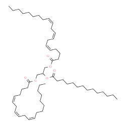 ChemSpider 2D Image | 2-(Tetradecanoyloxy)-1,3-propanediyl (5Z,8Z,11Z,5'Z,8'Z,11'Z)bis(-5,8,11-icosatrienoate) | C57H98O6