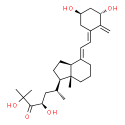 ChemSpider 2D Image | (1S,3R,5E,7E,23R)-1,3,23,25-Tetrahydroxy-9,10-secocholesta-5,7,10-trien-24-one | C27H42O5