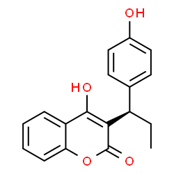 ChemSpider 2D Image | 4-Hydroxy-3-[(1R)-1-(4-hydroxyphenyl)propyl]-2H-chromen-2-one | C18H16O4