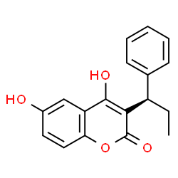 ChemSpider 2D Image | 4,6-Dihydroxy-3-[(1R)-1-phenylpropyl]-2H-chromen-2-one | C18H16O4