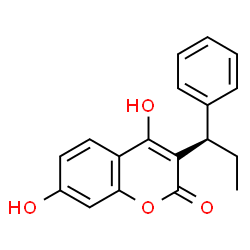 ChemSpider 2D Image | 4,7-Dihydroxy-3-[(1R)-1-phenylpropyl]-2H-chromen-2-one | C18H16O4