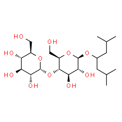 ChemSpider 2D Image | 2,6-Dimethyl-4-heptanyl 4-O-alpha-D-glucopyranosyl-beta-D-glucopyranoside | C21H40O11