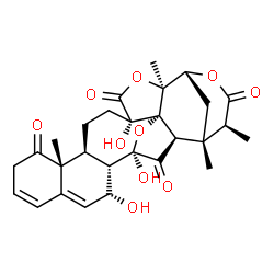 ChemSpider 2D Image | (1S,2R,3R,5R,6S,7R,14R,15S,18S,21S,22R,25S)-5,7,18-Trihydroxy-1,14,21,25-tetramethyl-4,20,23-trioxaheptacyclo[20.3.1.1~2,5~.0~3,18~.0~3,21~.0~6,15~.0~9,14~]heptacosa-8,10-diene-13,19,24,27-tetrone | C28H32O10