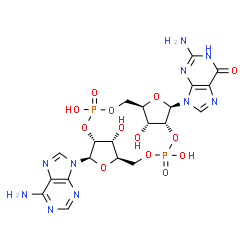 ChemSpider 2D Image | c[G(2',5')pA(2',5')p] | C20H24N10O13P2