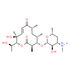 ChemSpider 2D Image | (3R,4S,5S,7R,9E,11S,12R)-11-Hydroxy-12-[(1R)-1-hydroxyethyl]-3,5,7,11-tetramethyl-2,8-dioxooxacyclododec-9-en-4-yl 3,4,6-trideoxy-3-(dimethylammonio)-beta-D-xylo-hexopyranoside | C25H44NO8
