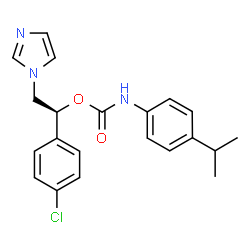 ChemSpider 2D Image | (1S)-1-(4-Chlorophenyl)-2-(1H-imidazol-1-yl)ethyl (4-isopropylphenyl)carbamate | C21H22ClN3O2